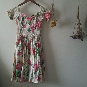 Vicky Vaughn floral dress vintage